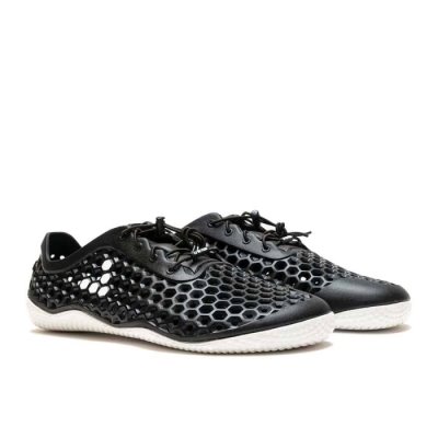 Vivobarefoot Women's Ultra III Bloom Off Road Running Shoes - Black USA [ZMN372184]